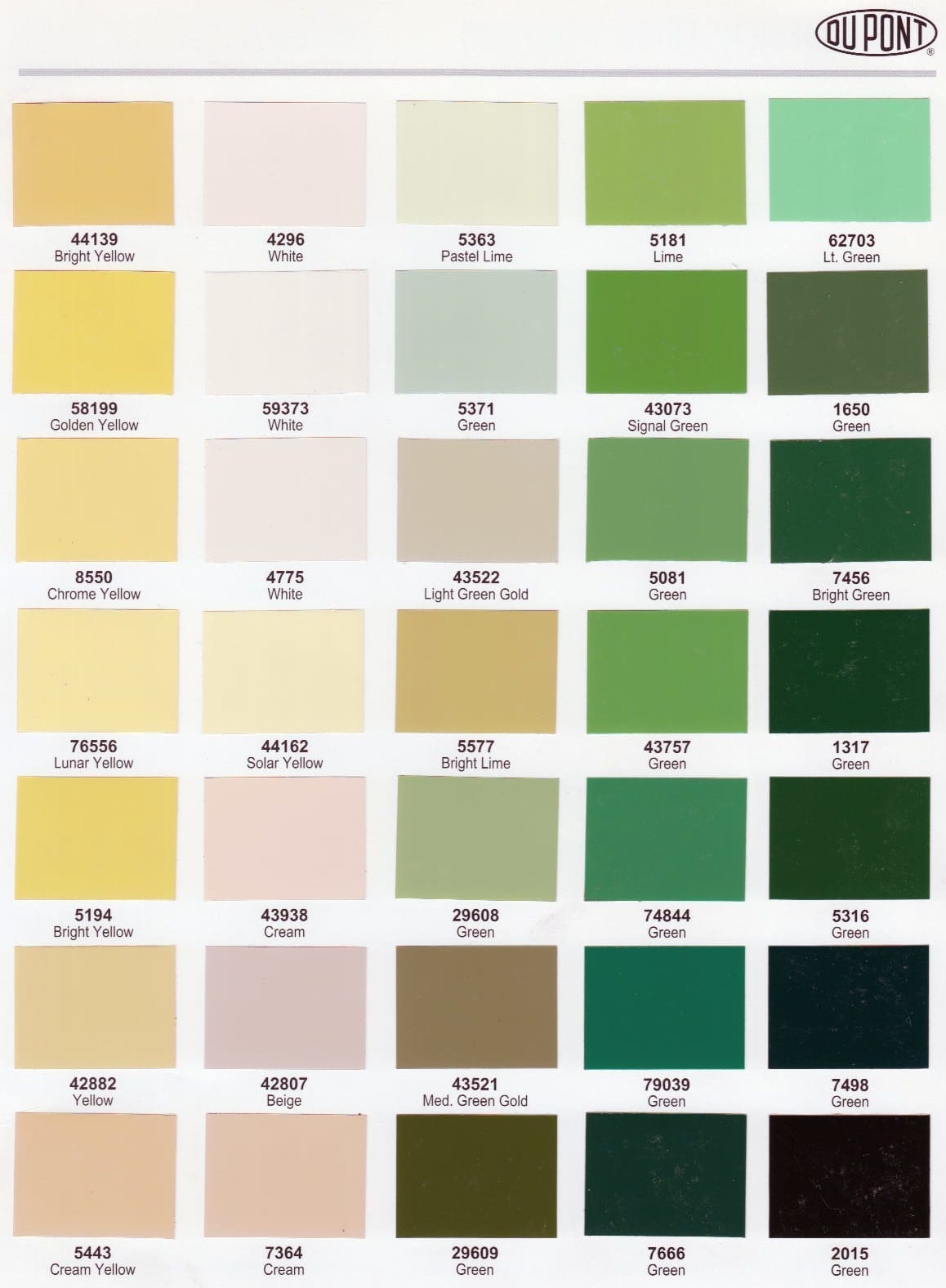 Color Chart Page 3